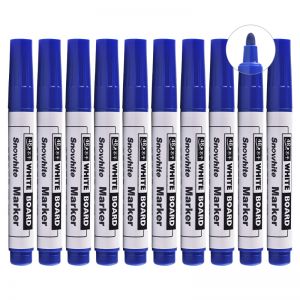 白雪 白板笔 WB-558 圆头脱帽48小时不干蓝色10支/盒 蓝色