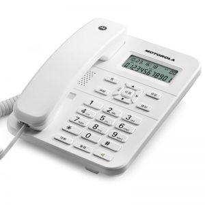 摩托罗拉/Motorola 电话机 CT202C 来电显示 自动IP拨号 转接 最后号码重播 时间日期闹钟设置 白色