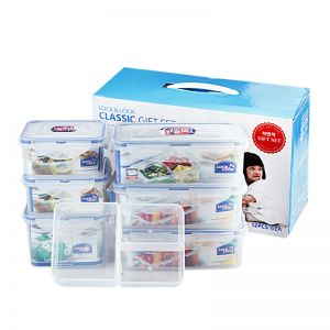 乐扣 保鲜盒 HPL855S002 六件套(长方形350ml*2正方形600ml*1正方形ml*1 长方形350ml*1二分隔)