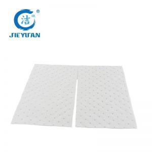 洁源 吸油垫 OP4005X 棉 吃480*宽380*厚4mm 吸油量55公升/箱 带撕线耐磨型国际款 50片/箱 只吸油不吸水 白色