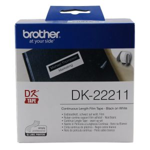 兄弟连续标签色带 DK-22211 29MM*15.24M(热敏菲林) 白底黑字