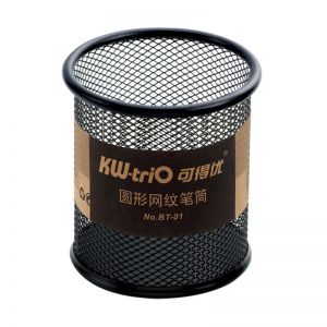 可得优 圆形铁网笔筒 BT-01 12/96 黑色