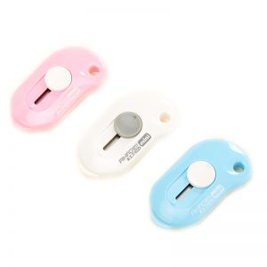 爱好 美工刀 6964 刀片厚度0.4mm,尺寸9*6.5cm,直刃,混色(粉色、蓝色、白色)