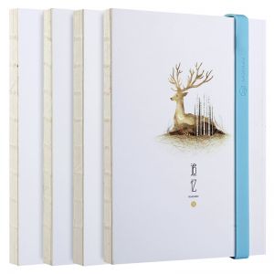 得力手账笔记本SZ00832K 96张 绑带混色