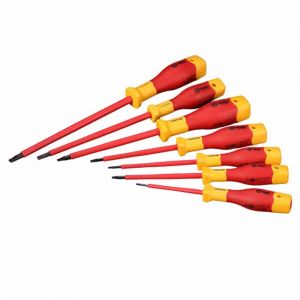 宝合 0201354 双色VDE绝缘一字螺丝批 尺寸:3.5x100mm 红色