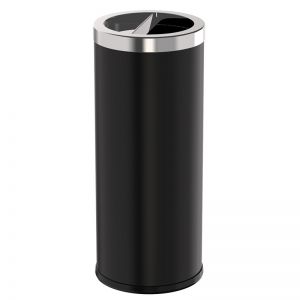 科力邦 不锈钢垃圾桶 KB1026 250*610mm 不锈钢 半投港式 黑色