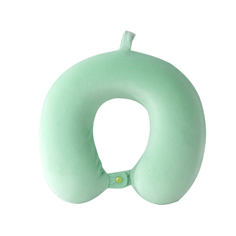 三极户外 U型枕慢回弹护颈旅行枕 TP1237 30*30cm (单个枕)材质:记忆棉 银狐绒 绿色