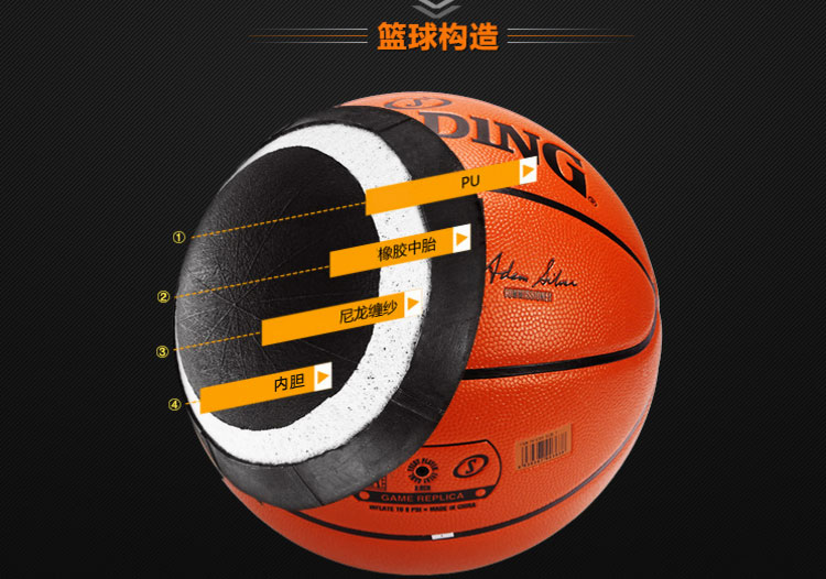 斯伯丁 nba cyclone篮球 74-414 7号 飓风涂鸦系列 _斯伯丁