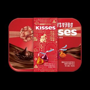 好时之吻Kisses 精选礼盒160g 巴旦木黑巧克力味  保质期：18个月