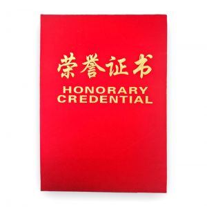 杰力 绒面烫金荣誉证书 512 12K 精品证书系列 红色