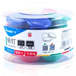 广博 强磁力白板专用磁钉 CD2101 30mm 30粒/桶 混色