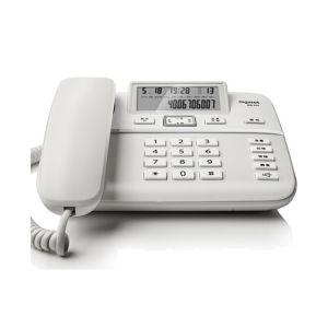 集怡嘉电话机 DA260 白色 来电存储 通讯录 外线转接 免电池 