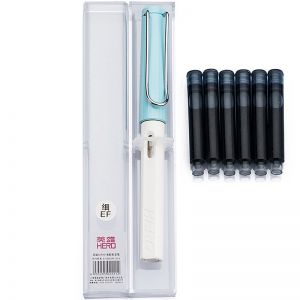 英雄 小清新笔墨组合正姿笔双色 359A 粗细: 0.38mm 0.5mm (浅紫色 灰色 蓝色 绿白 黄白 粉白 深紫白) 混色