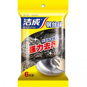 洁成 钢丝球6只装 洁成金属钢丝球不锈钢清洁球6只装