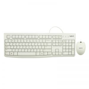 罗技/LOGITECH 有线鼠标键盘套装 MK120 双USB接口 线缆长度鼠标1.8m 键盘1.5m 白色
