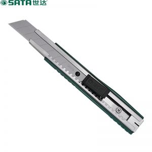世达/SATA 锌合金美工刀 93425A 刀片18*100mm 非绝缘 无锁 绿色