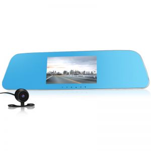 爱国者 行车记录仪 D86 5英寸 分辨率1080p 后视镜 金色