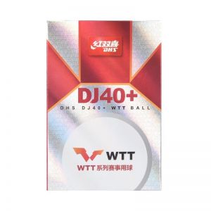 红双喜 乒乓球 DJ40+ 三星 40+mm 6个/盒 WTT赛事用球 白色