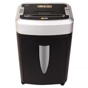 科密 碎纸机 3868 入口宽度:220mm 碎纸效果:段状2*6mm 单次进纸厚度:8张 碎纸容量:20L 五级保密 碎银行卡光盘 防伤手指/高速静音 黑色