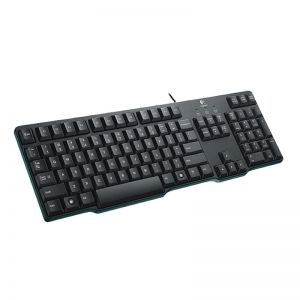 罗技/LOGITECH 有线键盘 K100 防溅洒设计 结构紧凑 坚固耐用 黑色