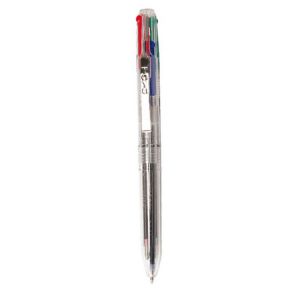 东洋 四色圆珠笔 TC4 0.7mm 笔芯：红色/蓝色/黑色/绿色 透明笔杆