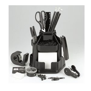 钊盛 多功能旋转式笔筒 ZS-900S 155*140*160mm 黑色