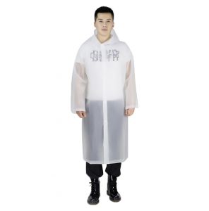 Tri－polar 成人连体透明雨衣 TP1904 均码 5件装 材质：EVA 透明白