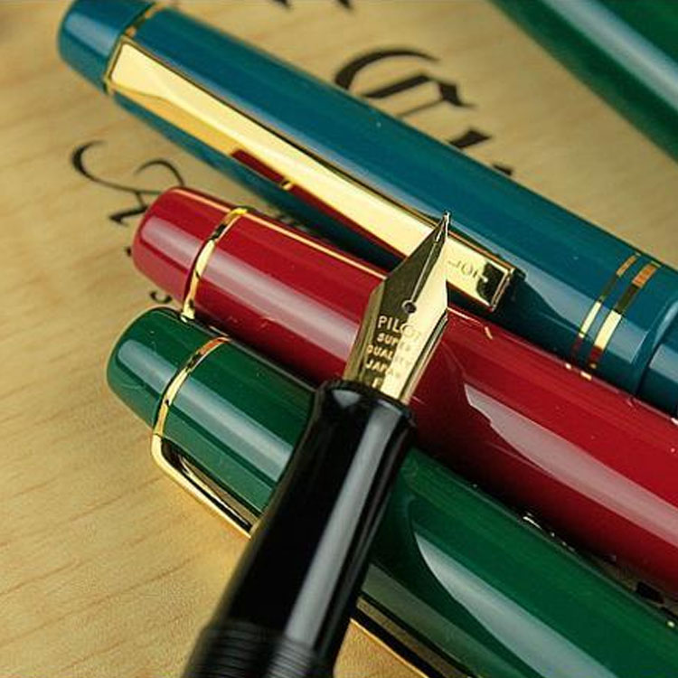 百乐22k包金自来水笔 fp-78g-f-g f咀 含笔盒 绿色_百乐