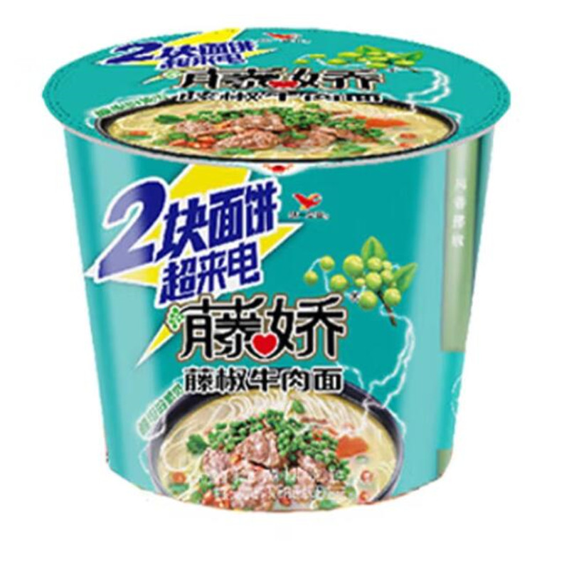 统一 方便面 藤椒牛肉大桶 145g*12桶/箱 保质期:6个月