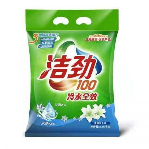 洁劲100 洗衣粉 2.15kg 清雅百合香 绿色