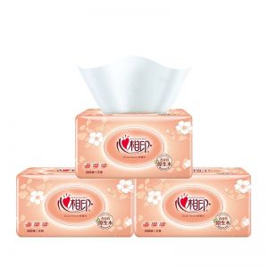心相印 塑装纸面巾 DT24200 136mm*190mm 2层200抽/包 3包/提