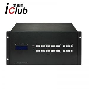 艾科朗 主机箱 IK-MIR-R1616P 输出/入支持DVI VGA CVBS HDMI YPBPR SDI HDBase-T 光纤及3.5mm音频耳机孔等接口