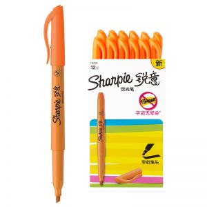 锐意/SHANPIE 荧光笔 1962702 窄斜笔头 12支/盒 黄色