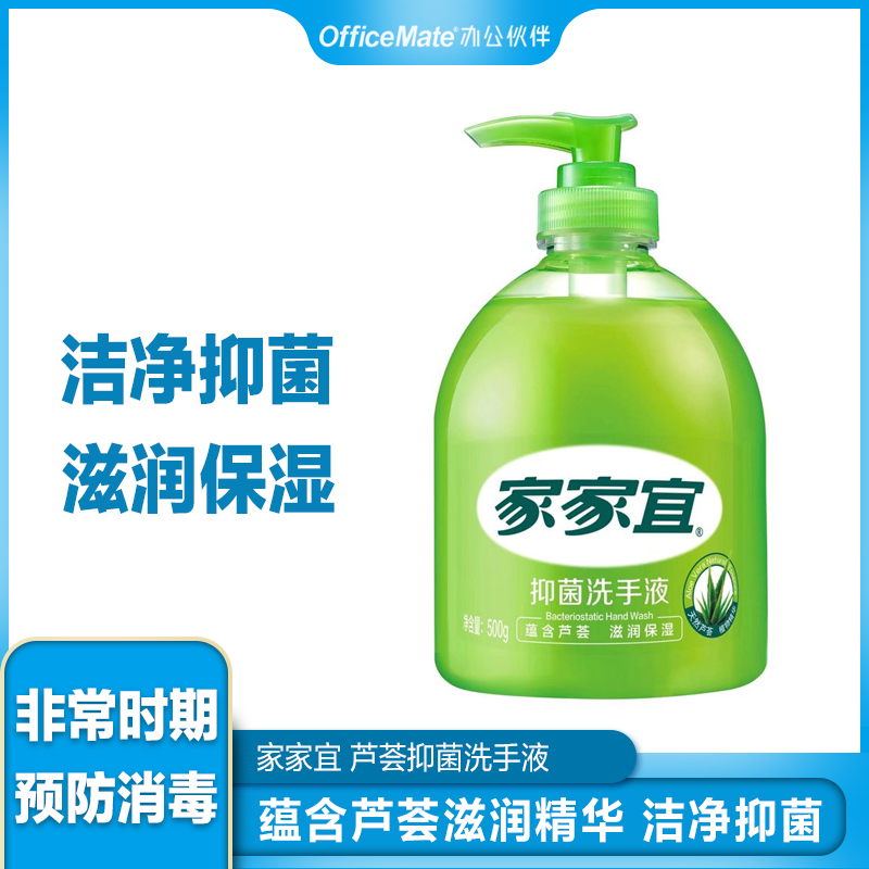 家家宜 洗手液 芦荟抑菌 500g 瓶_家家宜
