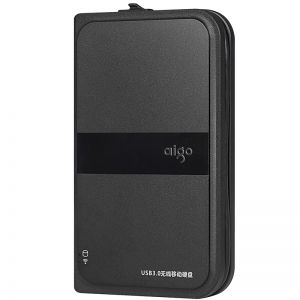 爱国者 移动硬盘 HD816 2.5英寸 500G USB3.0 机线一体 黑色