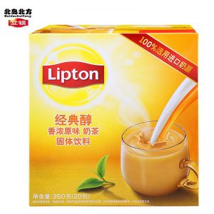 立顿经典醇十年经典原味奶茶固体饮料 350g S20