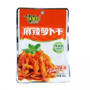 味聚特麻辣萝卜干80g 保质期15个月