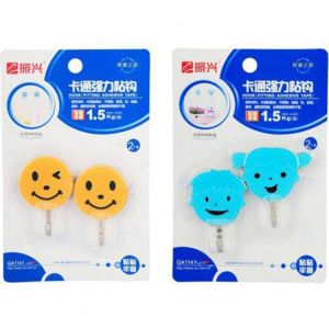 振兴卡通强力粘钩 GA1141 2个装 荷重1.5KG 混色