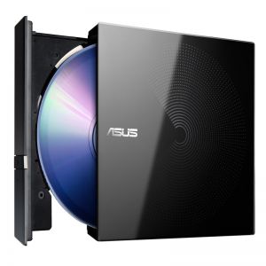 华硕/ASUS 外置移动DVD光驱 SDR-08B1-U 8倍速 USB2.0 兼容Win7/Win10/apple系统 黑色