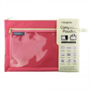 富美高 86129 开窗拉链袋 A4 帆布 红色 蓝色 绿色 混色