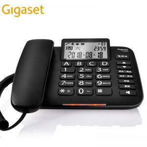 集怡嘉 电话机 DA380 来电显示 会议模式 中文菜单 黑名单 免电池 有线 黑色