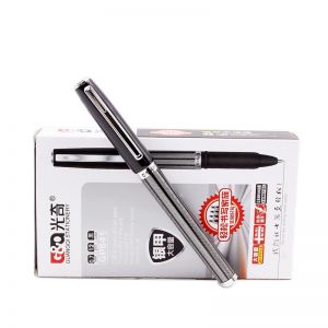 光奇 银甲签字中性笔 GP-841 0.7mm 插盖式 子弹头12/144/1728 黑色
