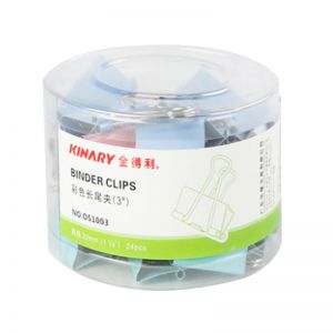 金得利 长尾夹 OS1003 3号 32mm 24个/筒 混色