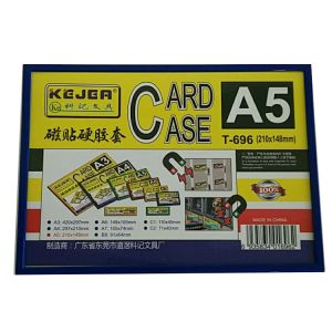 科记 磁贴硬胶套 T-696 A5 210*148MM 蓝色