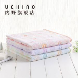 内野 萌萌花朵浴巾 9013B491-N 34cmx75cm/重量90g/条 蓝