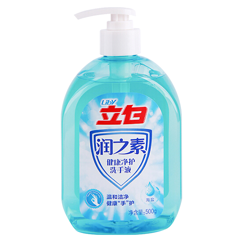 立白 润之素 健康净护洗手液 500g 海盐_立白