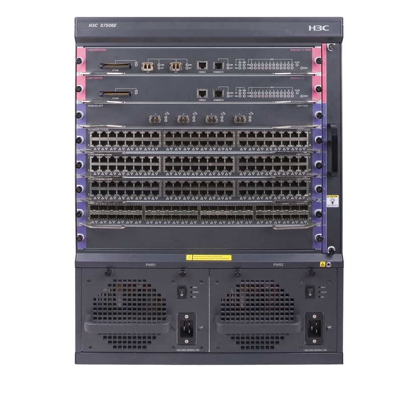 华三h3c s10506核心交换机 双交流电源模块,双主控板,1个无线控制器