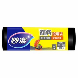 妙洁 商用垃圾袋 MBGRM-BZ 中号 80L 80*100cm 10只 黑色