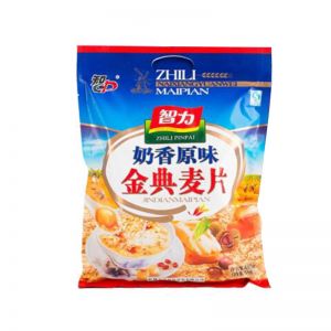 智力 奶香金典燕麦片480g oats 480g 红色