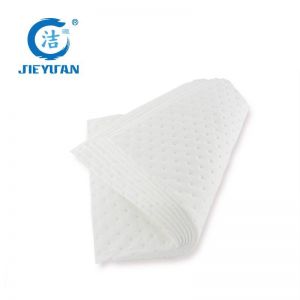 洁源 吸油垫 OP4001X 棉 长480*宽380*厚4mm 吸油量110公升/箱 带撕线耐磨型国际款 100片/箱 只吸油不吸水 白色